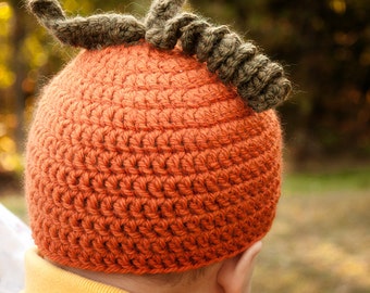 Pumpkin Pack Patterns - Knit and Crochet versions of pumpkin hat - Digital Download