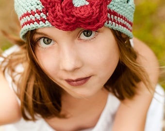 A Flower for Annabelle - Crochet Hat Pattern - Digitial Download