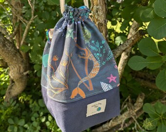 Fiber Arts Project Bag - Mermaid Print