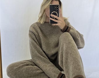 Wool Loungewear Set – Knit Jumper and Pants, Sustainable Outfit