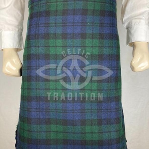 Black Watch Scottish Great Traditional 8-Yard Kilts for Sale Handmade by Celtic Tradition Wedding Kilts for Men