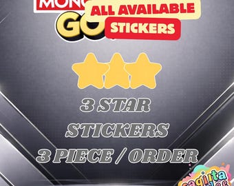 3 piece / order - 3 Star Stickers - The_Sims Album - Monopoly_Go