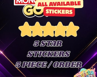 5 Star Stickers - The_Sims Album - Monopoly_Go ( 5 piece/order )
