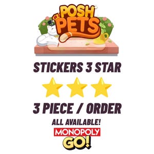 Monopoly_Go 3 Star Stickers - Harry Potter Album - (3piece/order)