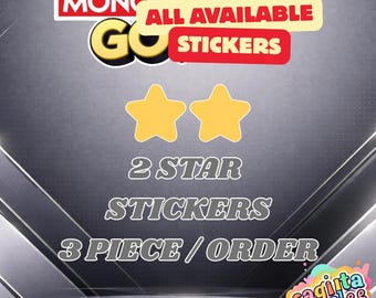 3 piece / order - 2 Star Stickers - The_Sims Album - Monopoly_Go