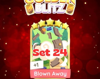 Blitz doré - BLOWN AWAY - Monopoly_Go - Sticker 5 étoiles - Set 24