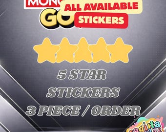 3 piece / order - 5 Star Stickers - The_Sims Album - Monopoly_Go