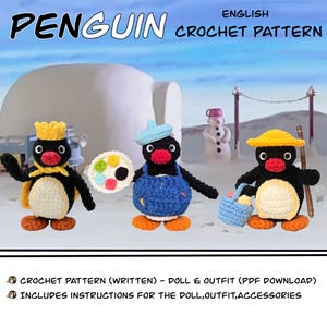 Cute Penguin amigurumi/ easy to follow crochet pattern
