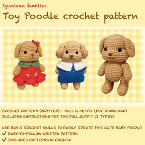 Sylvanian Families Poodle Crochet Pattern: Amigurumi Toy (PDF)
