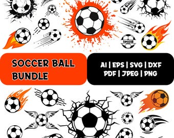 Soccer Ball SVG Bundle: Football Clipart for Cricut & Silhouette (Digital Download)