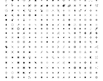 Sparkle SVG Bundle: Star Clipart, Glitter Light Burst (Digital Download)