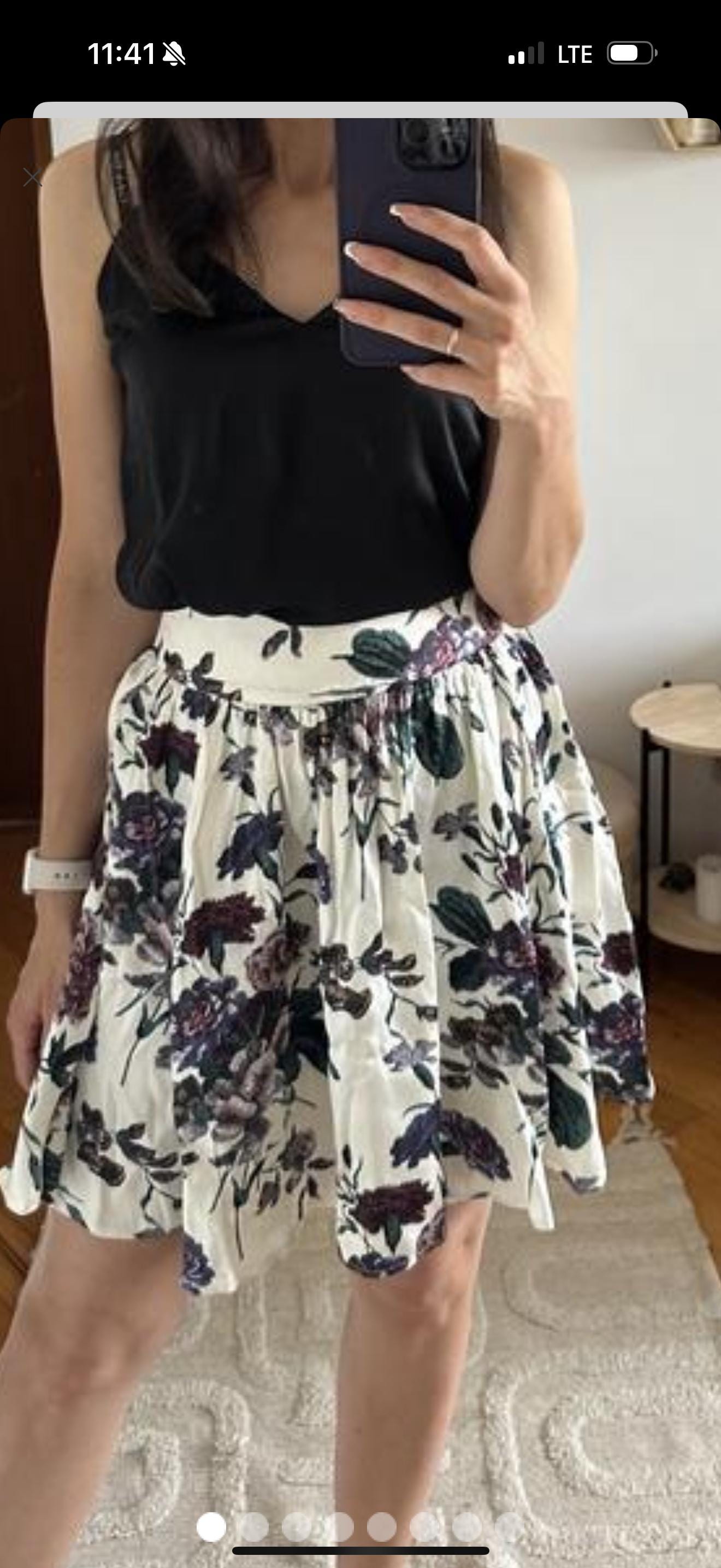 Ganni floral skirt