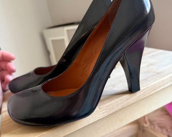 Marc Jacobs Schwarze Leder Pumps EU 37,5 | Klassische Hacken | Designer Schuhe | Hergestellt in Italien