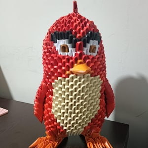3D ORIGAMI Angry Birds Rosso - Origami, Angry Birds, 3D
