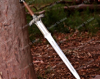 Réplica artesanal de la espada atlante de Conan el Bárbaro: espadas funcionales para cosplay, accesorio medieval de exhibición, regalo para coleccionistas, regalo de Navidad.
