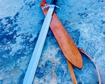 Handmade Carbon Steel Medieval Viking Sword: Collectible Knight Replica