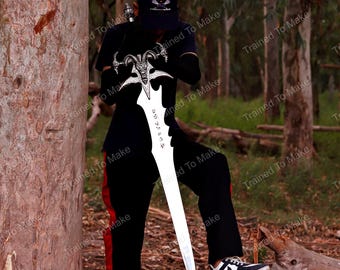 Réplica de la espada Frostmourne de World of Warcraft - Espada del Rey Exánime Arthas, accesorio de cosplay hecho a mano en acero de alto carbono, decoración de pared, regalo para él.