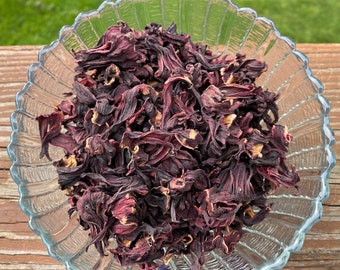 HIBISCUS, Whole, Organic, 1/2 oz, Hibiscus sabdariffa, Dried Herb, Witch, Wiccan, Pagan, Hoodoo, Spells, Root Worker, Santeria, Brujeria