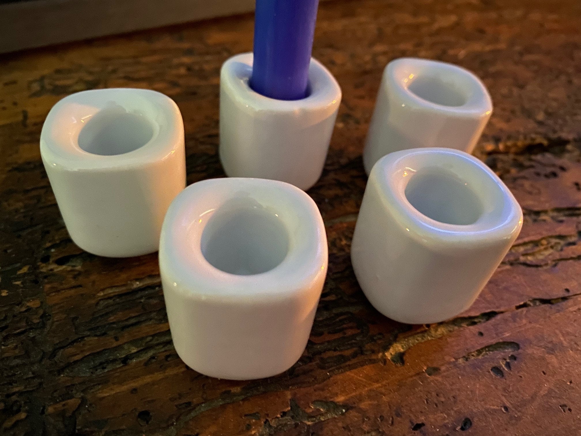 White Chime Candle HOLDER, Mini Candle Holder, Mini Taper, Chime Cand…