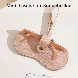 Sonnenbrillen-Etui – Kleine Handtasche – Edles Brillenetui mit Trageriemen – Brillenhalter für unterwegs