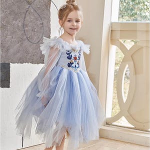 Elsa inspiriert Kleid, Gefrorenes Kleinkind Kleid, Elsa Geburtstagskleid, Prinzessin Kleid, Elsa Mädchen verkleiden sich, Geschenk für Mädchen