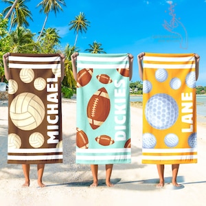 Personalized Team Beach Towel, Sport Team Gifts,  Sport Beach Towel, Sports Team Towel, Personalized Beach Towel for Boys, School Sport Gift