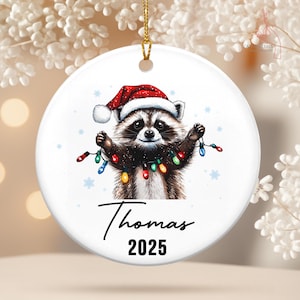 Raccoon Christmas Ornament Gift, Christmas Racoon Ornament, Racoon Lover Gifts, Raccoon Gifts, Xmas Gift for Racoon Lover, Animal Lover Gift