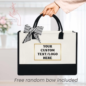 Custom Logo Bag, Business LogoTote Bag, Promotional Tote Bag,  Custom Text Tote, Trade Show Gifts Bag, Custom Shopping Bags, Logo Tote Bag