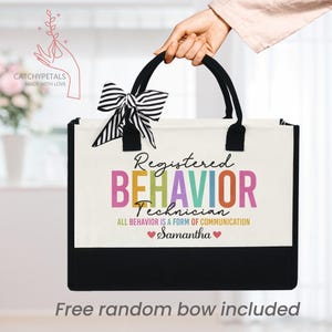 Registered Behavior Tech Tote Bag, RBT Tote Bag, Behavior Technician Gift, Behavior Therapist Tote Bag, RBT Graduation Gift, ABA Gift, Bcba
