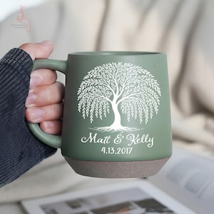Personalized 9th Anniversary Willow Mug, 9th Anniversary Mug, Willow Tree Coffee Mug, Couples Gift, Wedding Anniversary Gift, Mr & Mrs mug
