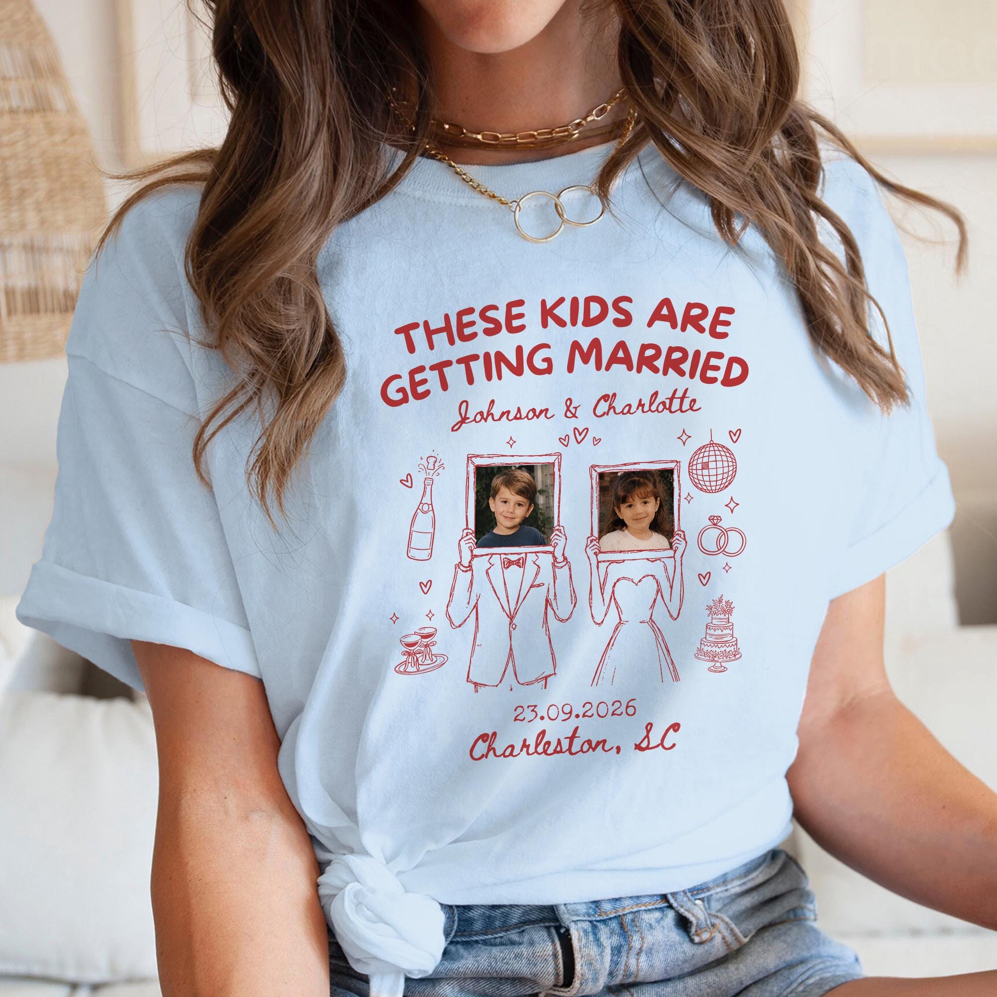 Wedding Merch Examples Custom Photo Wedding Shirt, Wedding Favors Shirt, Funny Wedding Party ...