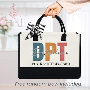 Doctor of Physical Therapy, DPT Tote Bag, DPT Graduation Gift, New Physical Therapist, Physical Therapist Bag, Physician Assistant, DPT Pt