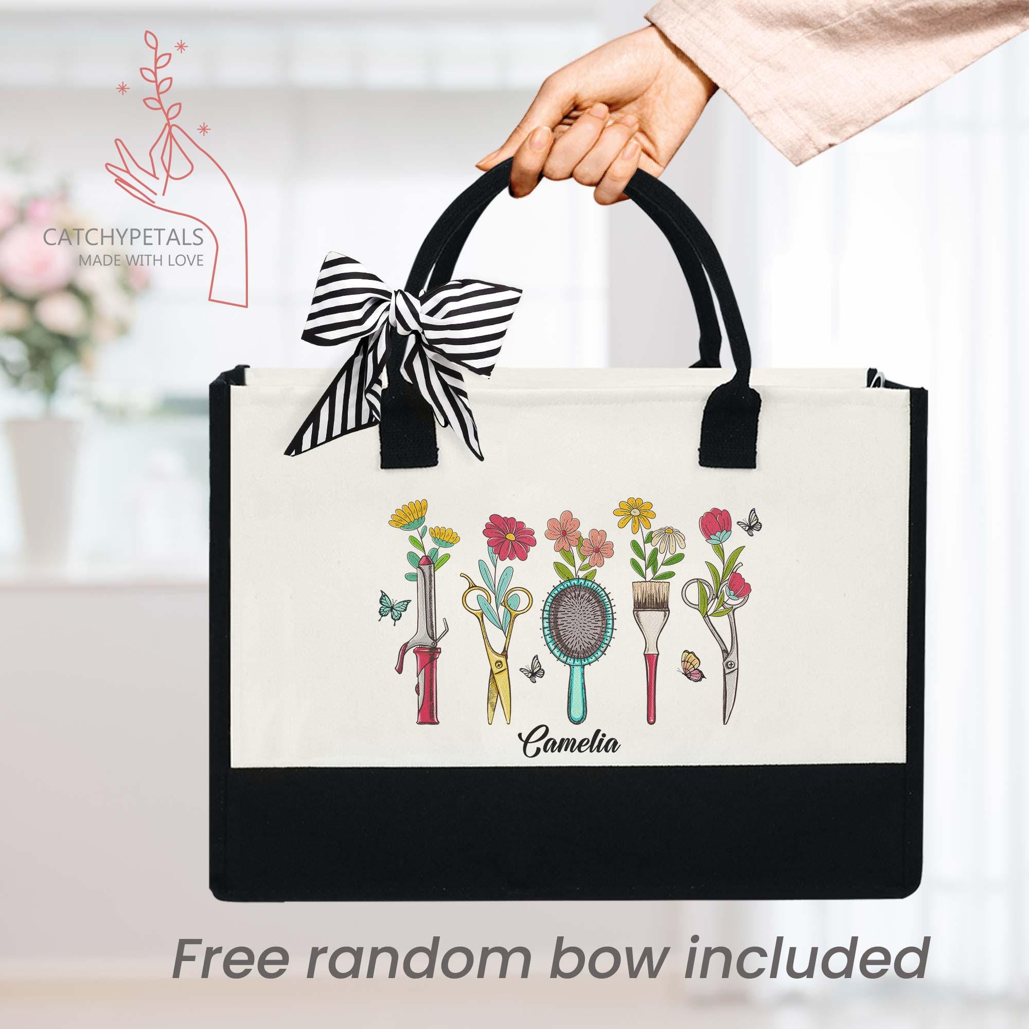 Personalized Hair Stylist Bag Custom Bag Hairstylist Gift, Gift for Hairdresser, Beautician Canvas Bag, Hairdresser Bag, Beauty Salon Bag