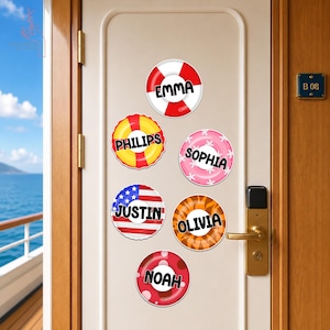 Custom Name Magnet, Custom Summer Pool Float Magnet, Cruise Door Magnet, Custom Cabin Door Decor, Family Vacation Keepsake, Stateroom Decor