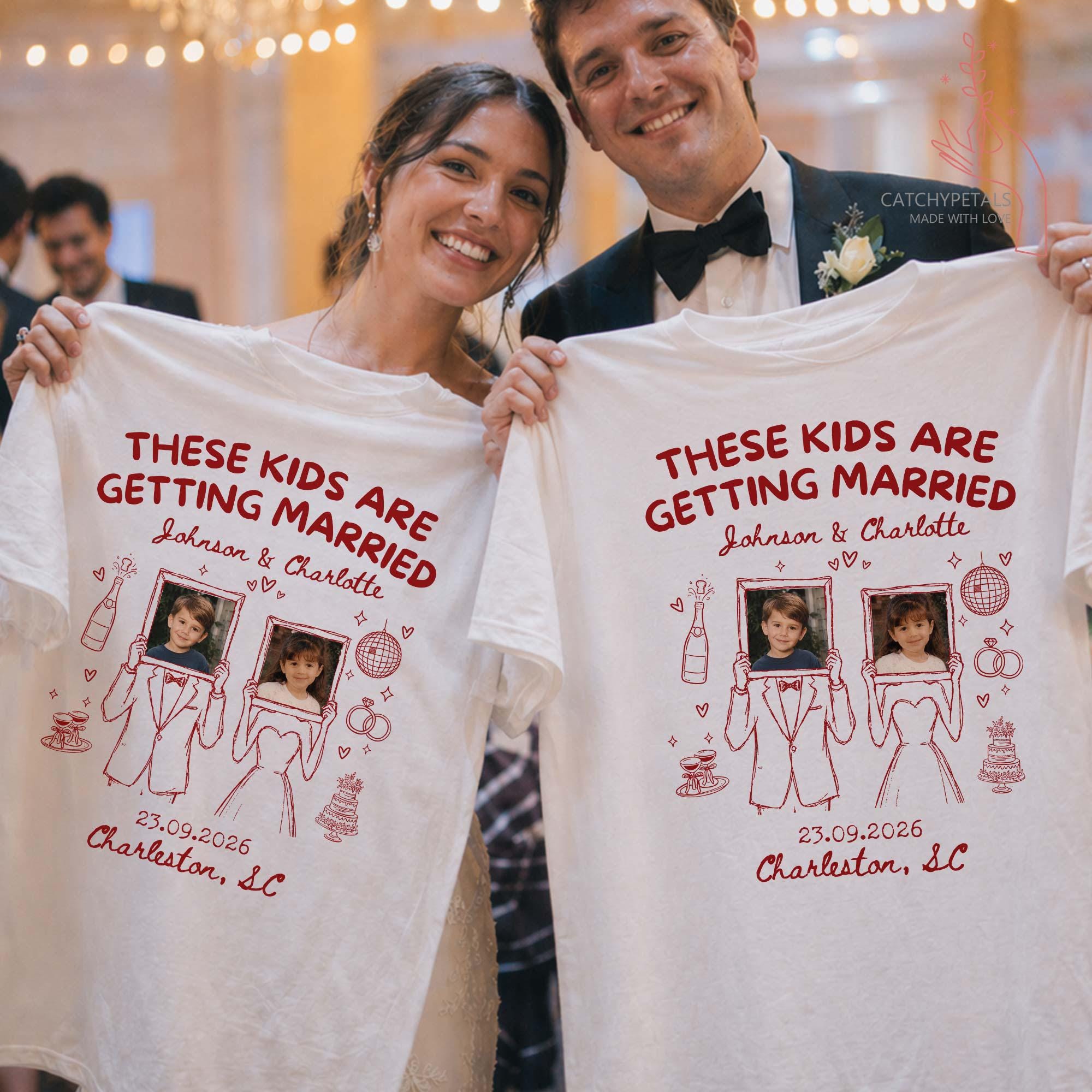 Wedding Merch Examples Custom Photo Wedding Shirt, Wedding Favors Shirt, Funny Wedding Party ...