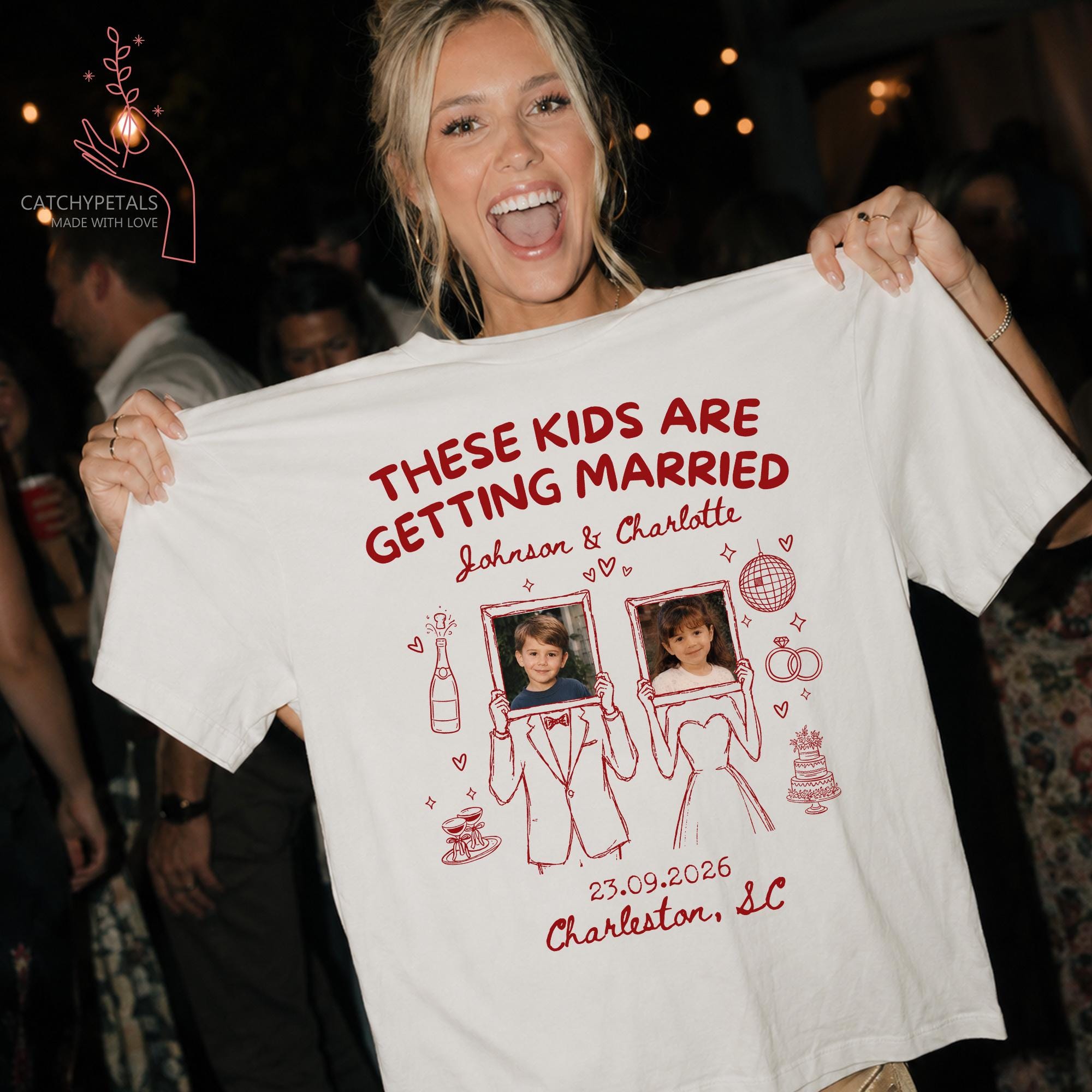 Wedding Merch Examples Custom Photo Wedding Shirt, Wedding Favors Shirt, Funny Wedding Party ...