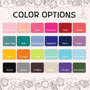 Pu&ograve; includere: Tavolozza di colori con 24 diversi campioni di colore. I colori sono disposti in quattro file di sei colori ciascuna. I colori includono rosa chiaro, pesca, rosa, rosa acceso, rosso, corallo, azzurro turchese, turchese, blu denim, zaffiro, blu navy, lilla, giallo, arancione, lime, verde menta, acqua, azzurro, nero, grigio, caff&egrave;, beige, viola e verde militare.