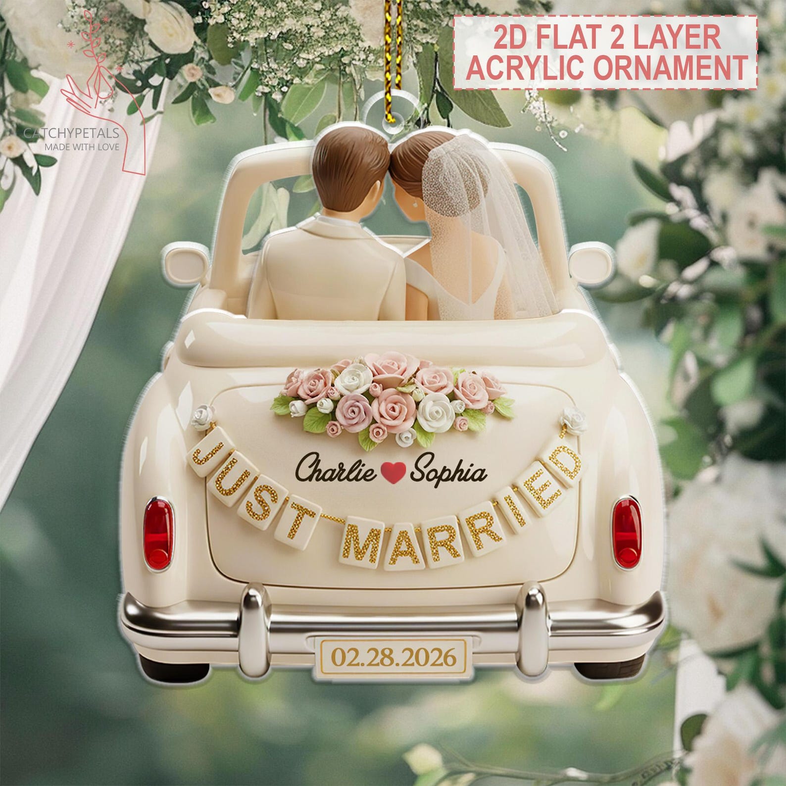 Just Married Ornament