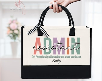 Administrative Assistant Gift Tote Bag, Admin Professionals Day Thank You Gift, Employee Appreciation Gifts,Admin Crew Essential Worker bag