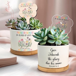 Personalized Pioneer School Plant Pot, JW Gift Idea, Pioneer Service School Pot, JW Pioneer Gift, JW Pioneer School Keepsake, Best Life Ever