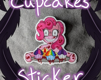 Cupcakes Creepypasta Sticker