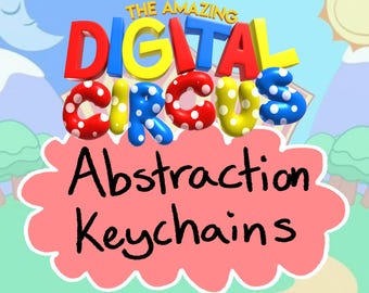 The Amazing Digital Circus Abstraction Keychains