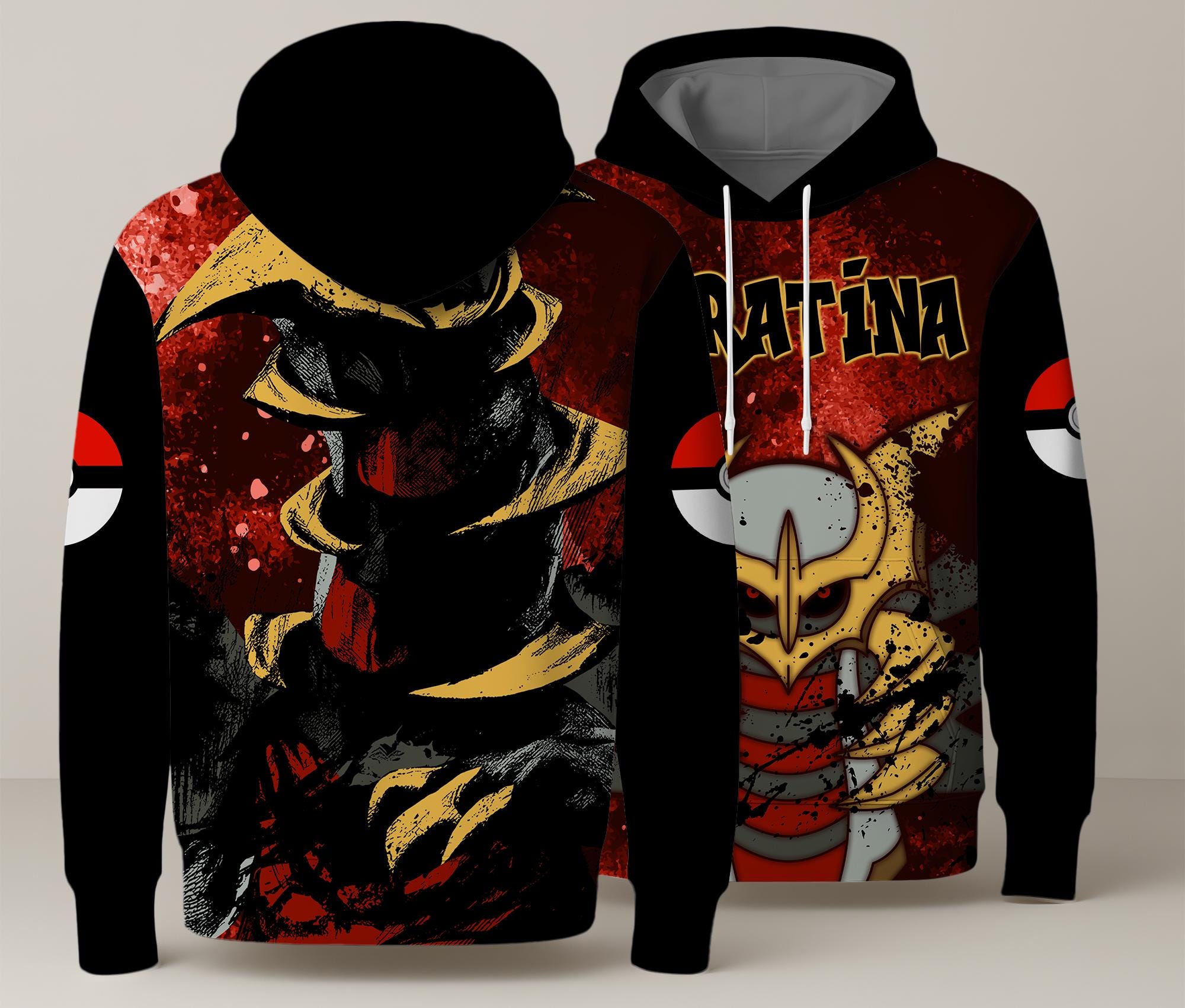 Discover Giratina Anime Hoodie 3D Graphic Pullover for Anime Fans