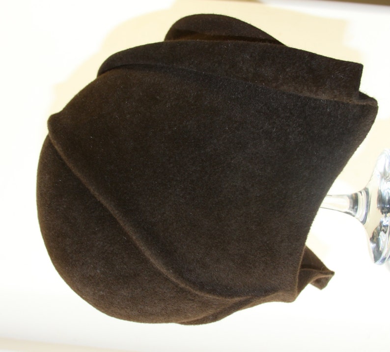 Chocolate Brown  Cloche Women   Millinery Deluxe Fur Felt Hat