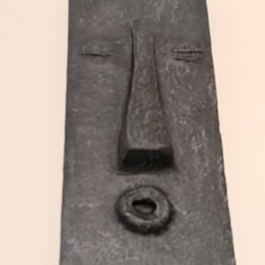 Whispering Silence – Modern Abstract Papier-Mâché Face Wall Hanging