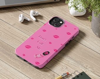 Barbie Aesthetic Phone Case | Y2K Pink Girly Case | Retro Flip Phone | Cute Kiss Print iPhone Samsung Cover | Glossy Trendy Case