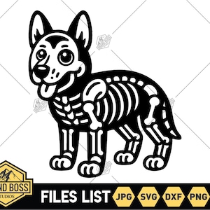 Dog skeleton SVG | Skeleton Bones Svg | Animal Skeleton Svg | Skeleton Clipart | Skeleton Shirt Svg | Skeleton Vector | Funny Skeleton Svg