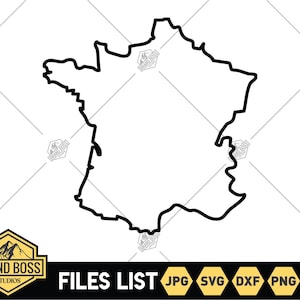 Frankreich Umriss SVG-Datei | Frankreich-Schnittdateien | Frankreich Design | Frankreich Silhouette SVG | Frankreich Vektor | Frankreich Karte Clip Art | Frankreich Png