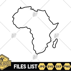 Africa Outline SVG Files | Africa Cut Files | Countries Vector Files | Africa Vector | Africa Map Clip Art | Africa silhouette Svg png