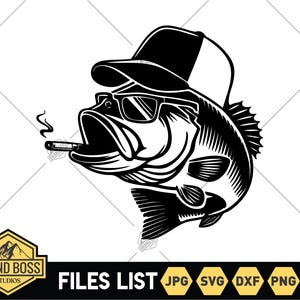Funny Bass Fishing Svg | Fishing Rod Svg | Fishing Svg | Fishing Hooks Svg | Man Fishing Svg | Fishing Dad Svg | Fishing Clipart